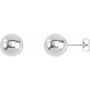 Bright Finish Ball Earrings