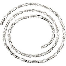 Load image into Gallery viewer, 3.5 mm Sterling Silver Figaro Chain 
