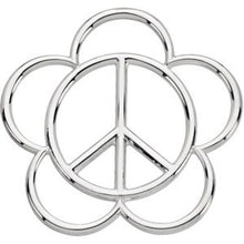 Load image into Gallery viewer, Sterling Silver Peace Sign Pendant

