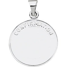 Load image into Gallery viewer, Sterling Silver 18 mm Confirmation Medal
