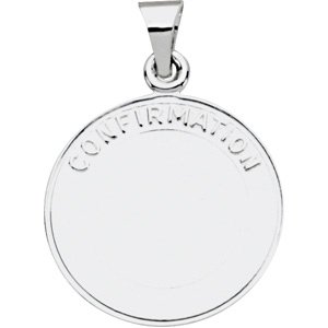 Sterling Silver 18 mm Confirmation Medal
