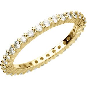 18K Yellow 1 CTW Diamond Eternity Band Taille 7,5