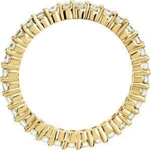 Bande d'éternité diamant 1 CTW 18K jaune taille 8