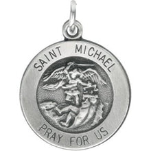 Load image into Gallery viewer, Sterling Silver 14.5 mm St. Michael Medal

