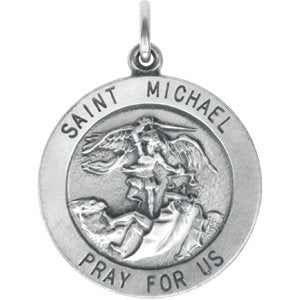 Sterling Silver 25 mm St. Michael Medal