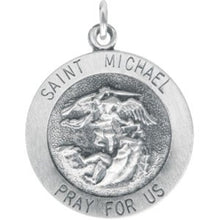 Load image into Gallery viewer, Sterling Silver 18 mm St. Michael Medal
