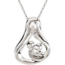 Load image into Gallery viewer, Sterling Silver 2 Child Mother&#39;s Embrace 18&quot; Necklace
