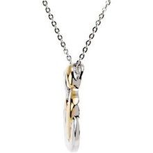 Load image into Gallery viewer, 18K Yellow Gold-Plated and 14K Rose Gold-Plated Sterling Silver 3 Child Family 18&quot; Necklace
