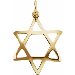 Domed Star of David Pendant 
