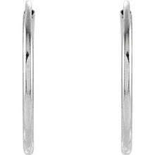 Load image into Gallery viewer, 14K White 15 mm Endless Hoop Earrings
