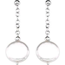 Load image into Gallery viewer, Freshwater Cultured Coin Pearl Earrings
