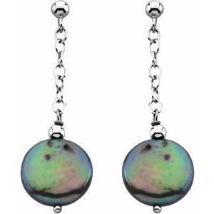 Freshwater Cultured Coin Pearl Earrings