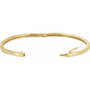 14K Yellow 1/3 CTW Diamond Bangle Bracelet