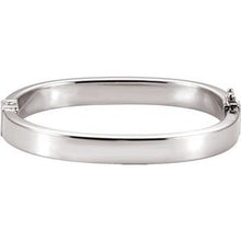 Load image into Gallery viewer, Sterling Silver 8 mm Hinged Bangle 6 1/2&quot; Bracelet
