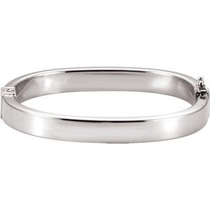Sterling Silver 8 mm Hinged Bangle 6 1/2