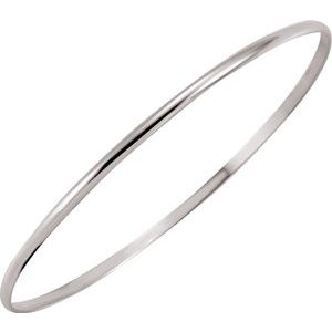 Sterling Silver 2.5 mm Bangle Bracelet