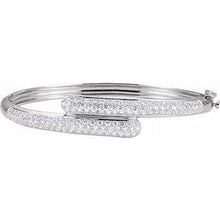 Load image into Gallery viewer, 14K White 3 CTW Diamond Bangle Bracelet

