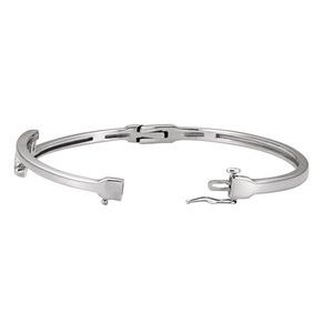 14K White 5/8 CTW Diamond Bangle Bracelet