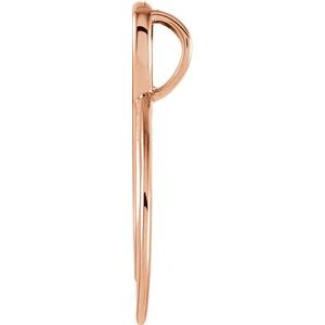 14K Rose 15.3x7.3 mm Infinity-Inspired Pendant