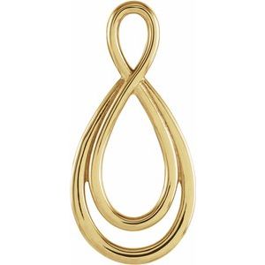 14K Yellow 15.3x7.3 mm Infinity-Inspired Pendant