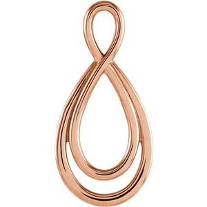 14K Rose 15.3x7.3 mm Infinity-Inspired Pendant