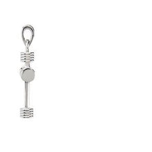 Load image into Gallery viewer, Sterling Silver 14.75x10 mm Tubular Cross Pendant without Packaging
