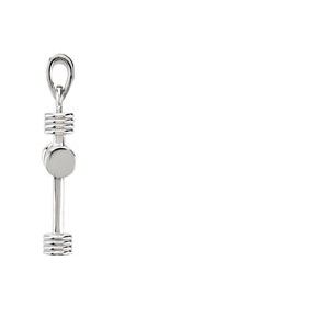 Sterling Silver 14.75x10 mm Tubular Cross Pendant without Packaging