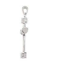 Load image into Gallery viewer, Sterling Silver 33.75x23.25 Tubular Cross Pendant without Packaging
