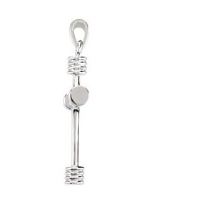 Sterling Silver 33.75x23.25 Tubular Cross Pendant without Packaging