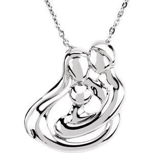 Sterling Silver 1 Child Family 18" Necklace