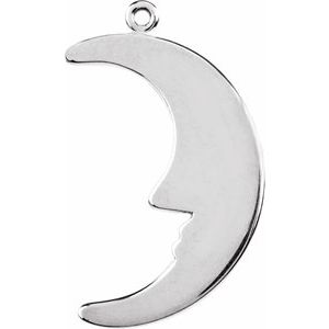 Sterling Silver Crescent Moon Dangle