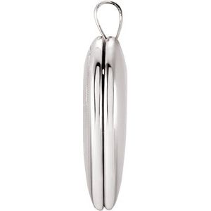 Sterling Silver 20.75x19.25 mm Child & Mother Heart Locket