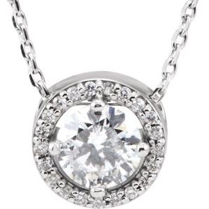 14K White 1/2 CTW Diamond Halo-Style 16
