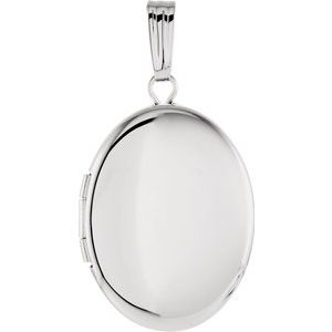 Sterling Silver 28.9x16 mm Oval Locket