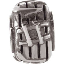 Charger l&#39;image dans la galerie, Sterling Silver 10.25x7 mm Musical Note Bead
