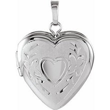 Load image into Gallery viewer, Sterling Silver 22.25x16 mm Heart Shape Locket
