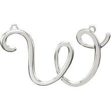 Load image into Gallery viewer, Sterling Silver Script Initial W 16&quot; Necklace
