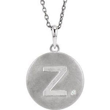 Load image into Gallery viewer, Sterling Silver .005 CTW Diamond Initial Z 18&quot; Necklace
