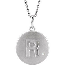 Charger l&#39;image dans la galerie, Sterling Silver .005 CTW Diamond Initial R 18&quot; Necklace
