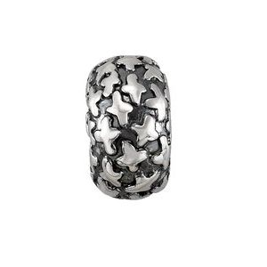 Sterling Silver 11.6x6.9 mm Cluster of Stars Bead