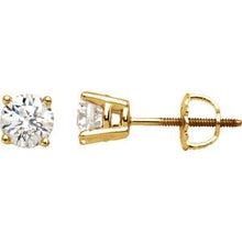 Load image into Gallery viewer, 14K Yellow 2 CTW Diamond Stud Earrings
