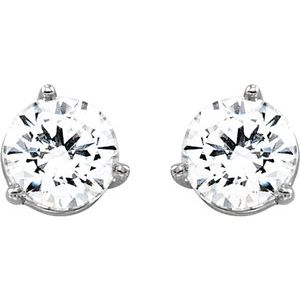 Round 3-Prong Stud Earrings