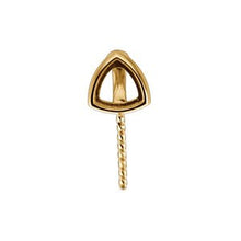 Load image into Gallery viewer, 14K Yellow Bezel-Set Cabochon Pendant Mounting for 6x6x6 mm Trillion &amp; 11 mm Pearl
