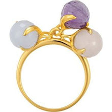 Charger l'image dans la galerie, 18K Yellow Vermeil Multi-Gemstone Ring Size 8
