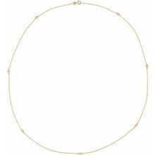 Charger l&#39;image dans la galerie, Collier en diamant 14K jaune 1 5/8 CTW 7 stations 24 &quot;
