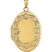 Load image into Gallery viewer, 14K Yellow Gold-Plated Sterling Silver Oval Locket
