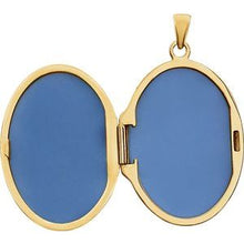 Load image into Gallery viewer, 14K Yellow Gold-Plated Sterling Silver Oval Locket
