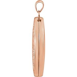 14K Rose Gold-Plated Sterling Silver Oval Locket