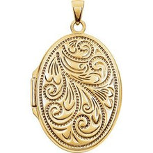 Load image into Gallery viewer, 14K Yellow Gold-Plated Sterling Silver Oval Locket
