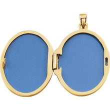 Load image into Gallery viewer, 14K Yellow Gold-Plated Sterling Silver Oval Locket
